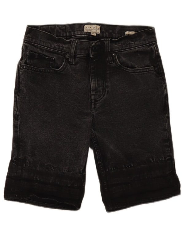 Jack Wills Slim Fit Jeansshorts für Damen W28 Mittelschwarz