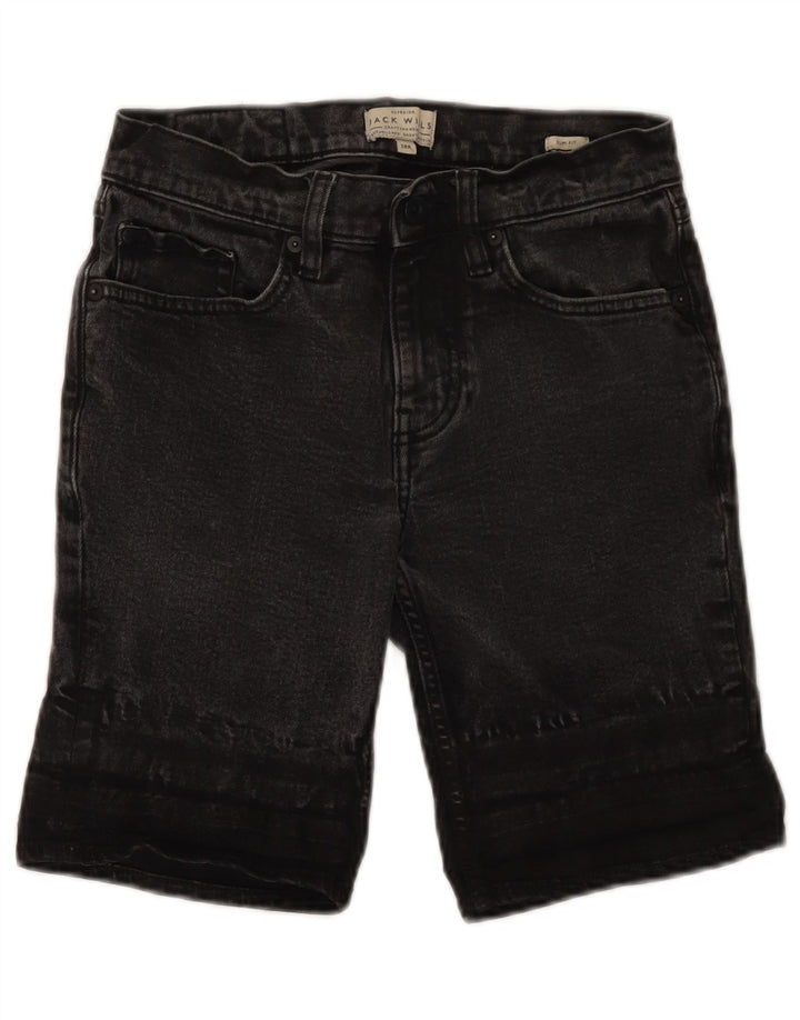 Jack Wills Slim Fit Jeansshorts für Damen W28 Mittelschwarz