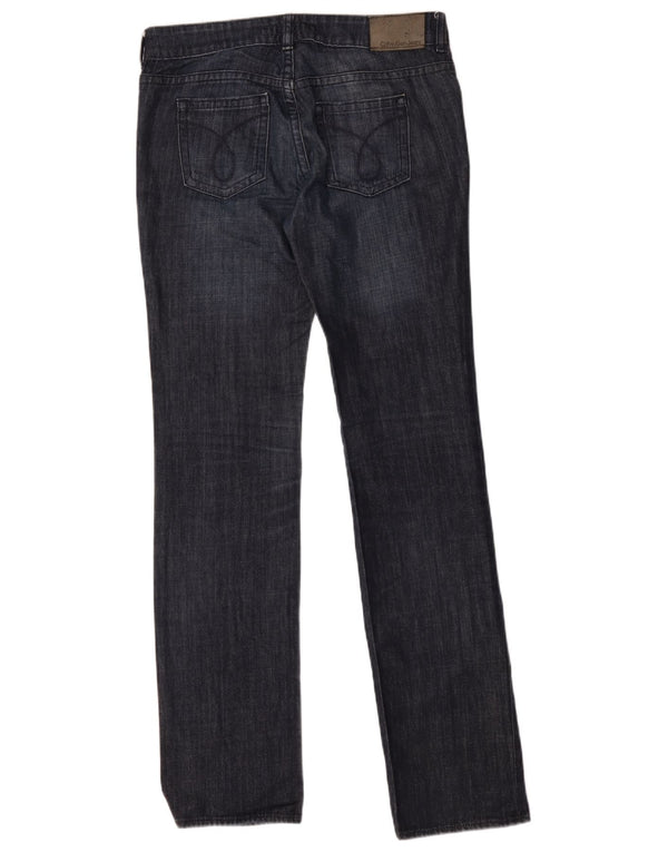 Calvin Klein Damen Slim Jeans W28 L34 Marineblau Baumwolle