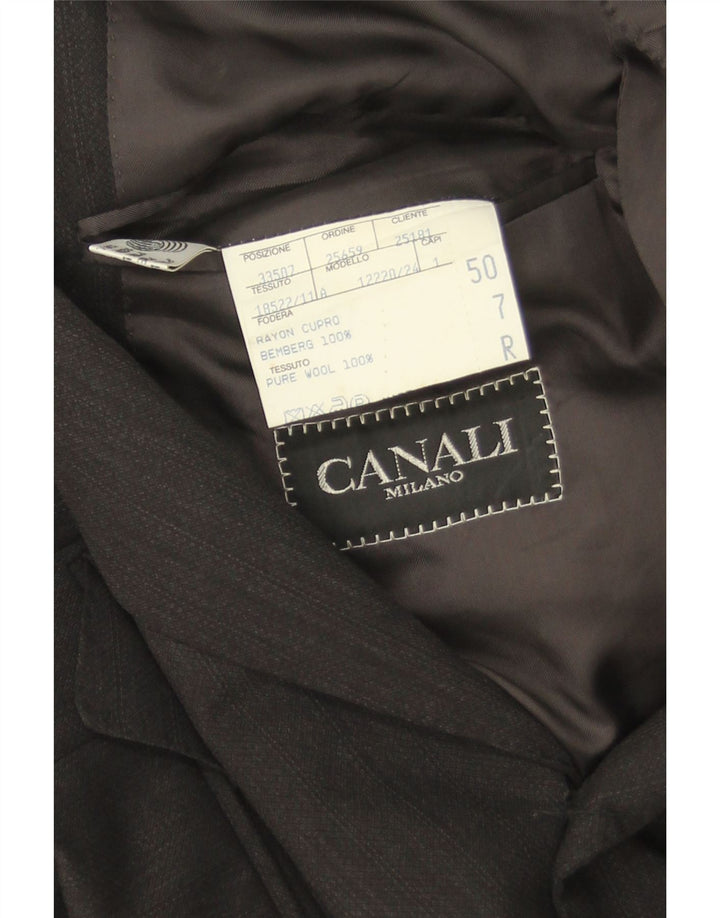 Canali Herren-Blazer mit 2 Knöpfen, IT 50, große schwarze Wolle