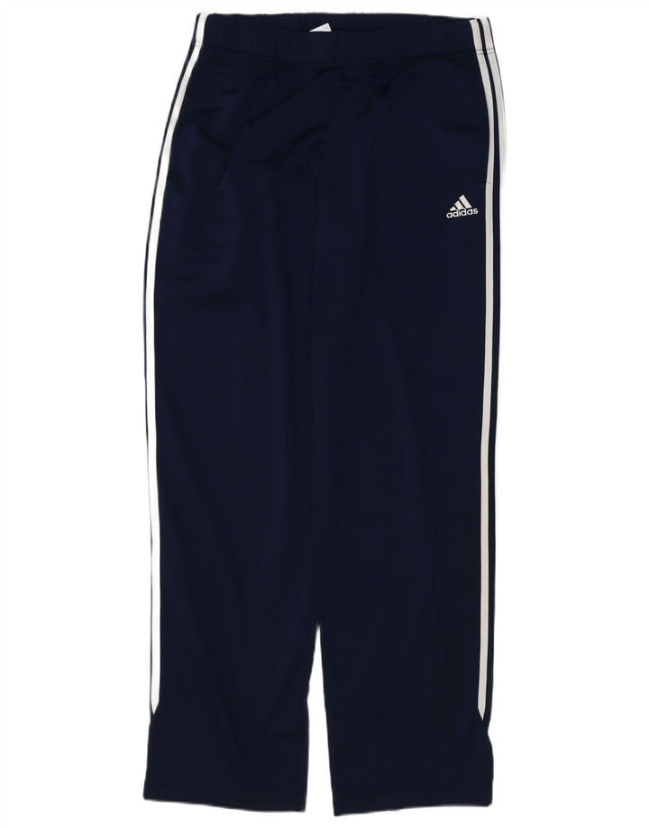 ADIDAS Mens Tracksuit Trousers Medium  Navy Blue Polyester