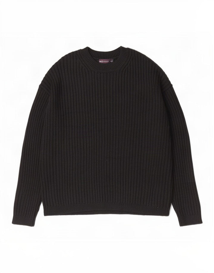 Marks & Spencer Damen-Pullover mit Rundhalsausschnitt, Gr. 14, mittelschwarz