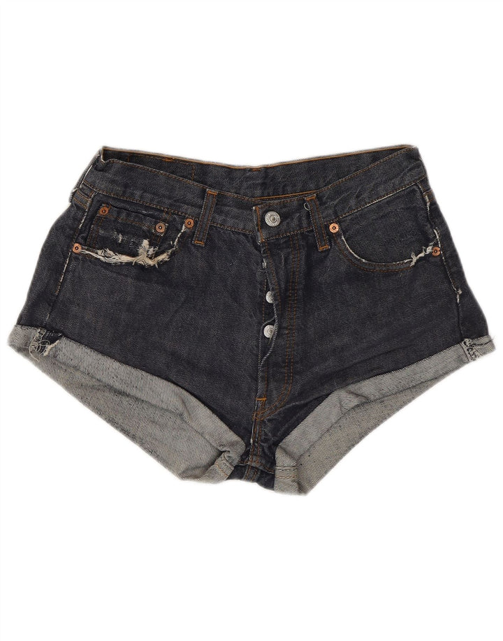LEVI'S Womens 501 Denim Shorts W30 Medium Navy Blue