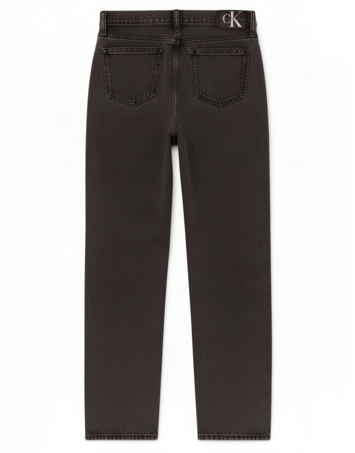 Calvin Klein Damen Straight Jeans W27 L30 Grau