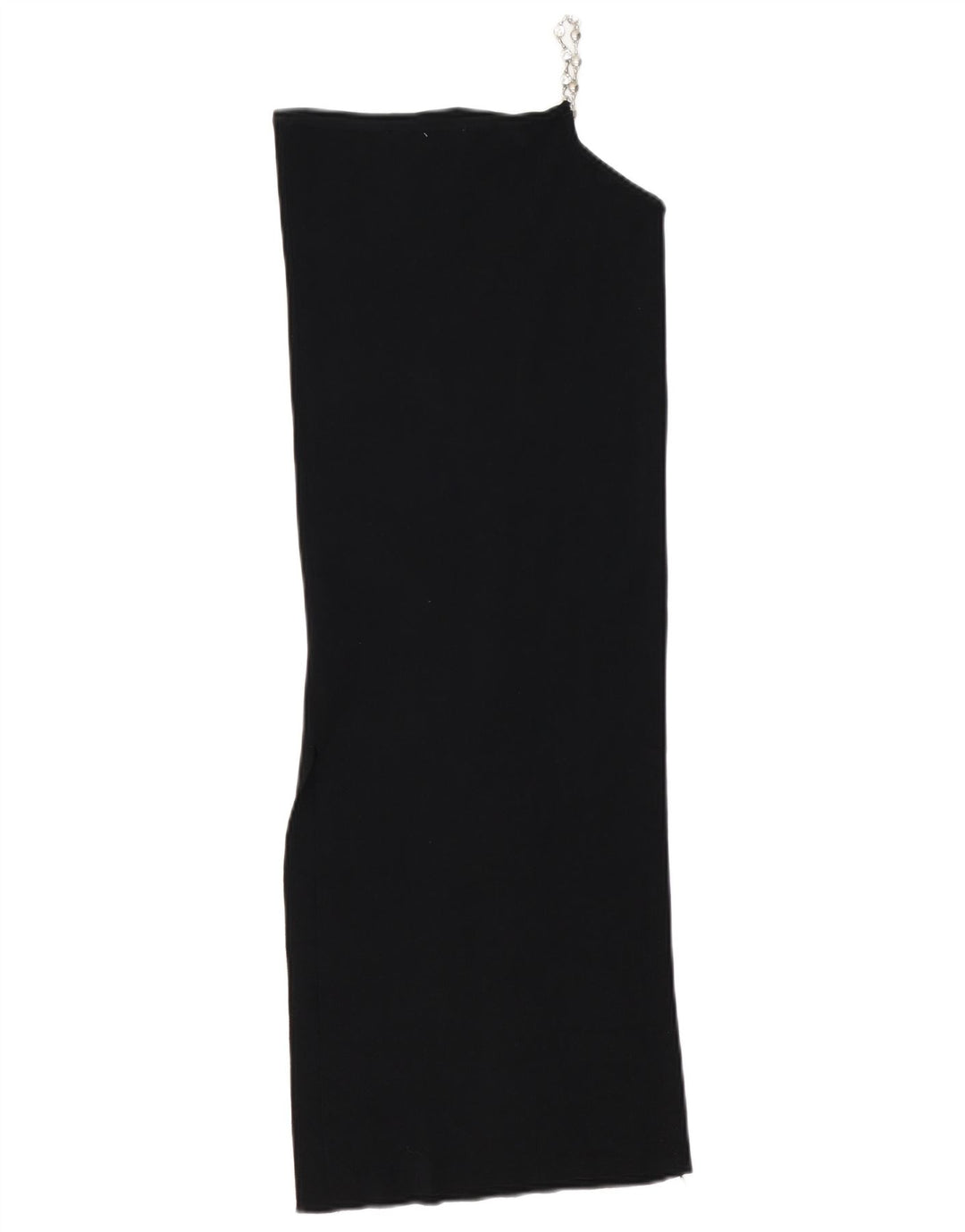 Zara Damen One-Shoulder-Kleid UK 10 Small Schwarz Viskose