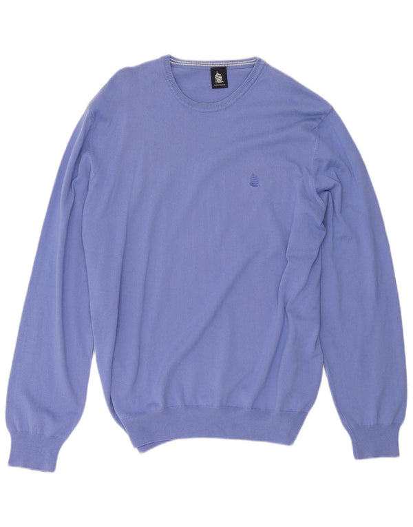 Marina Yachting Damen-Pullover mit U-Boot-Ausschnitt, UK 20 2XL, blaue Baumwolle