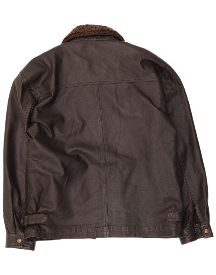 Union River Herren Lederjacke UK 38/40 Mittelbraun