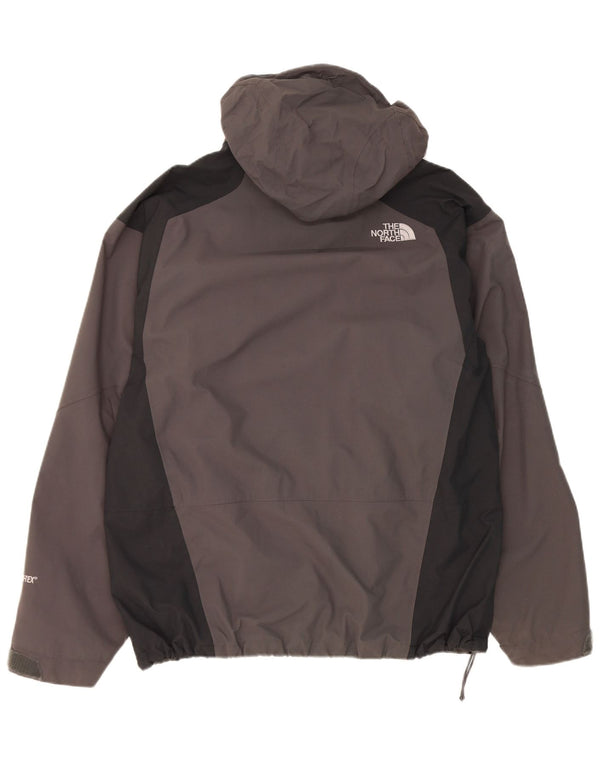 The North Face Herren-Regenjacke mit Kapuze, UK 40, großes graues Colourblock-Nylon