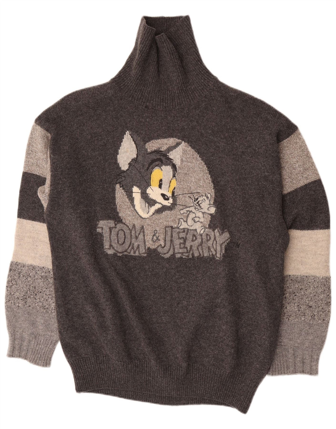 Iceberg Herren Tom und Jerry Rollkragenpullover, groß, grau, Cartoon