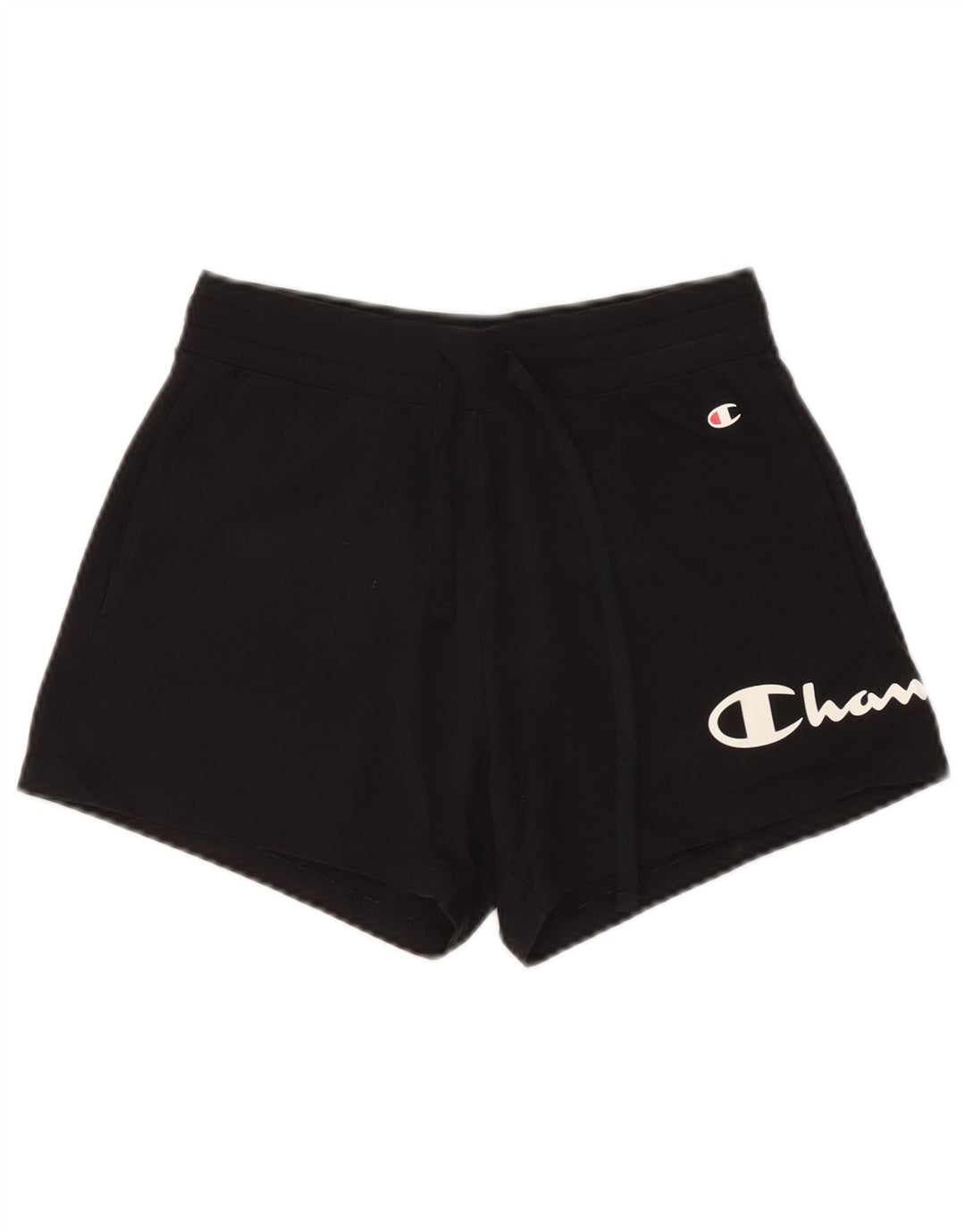 Champion Damen Graphic Sport Shorts UK 12 Medium Schwarz