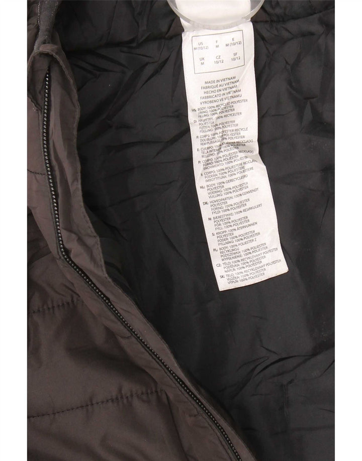 Adidas Jungen gepolsterte Jacke mit Kapuze, 10–11 Jahre, mittelgroßes schwarzes Polyester