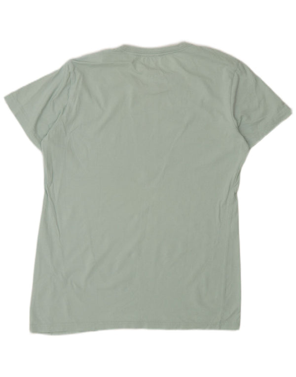 Adidas Damen Graphic T-Shirt Top UK 12/14 Mittelgrüne Baumwolle