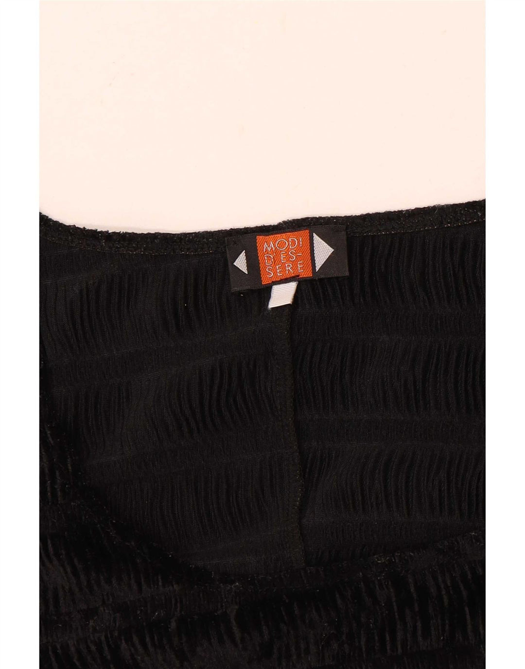Vintage Damen Bluse Top UK 10 Small Schwarz