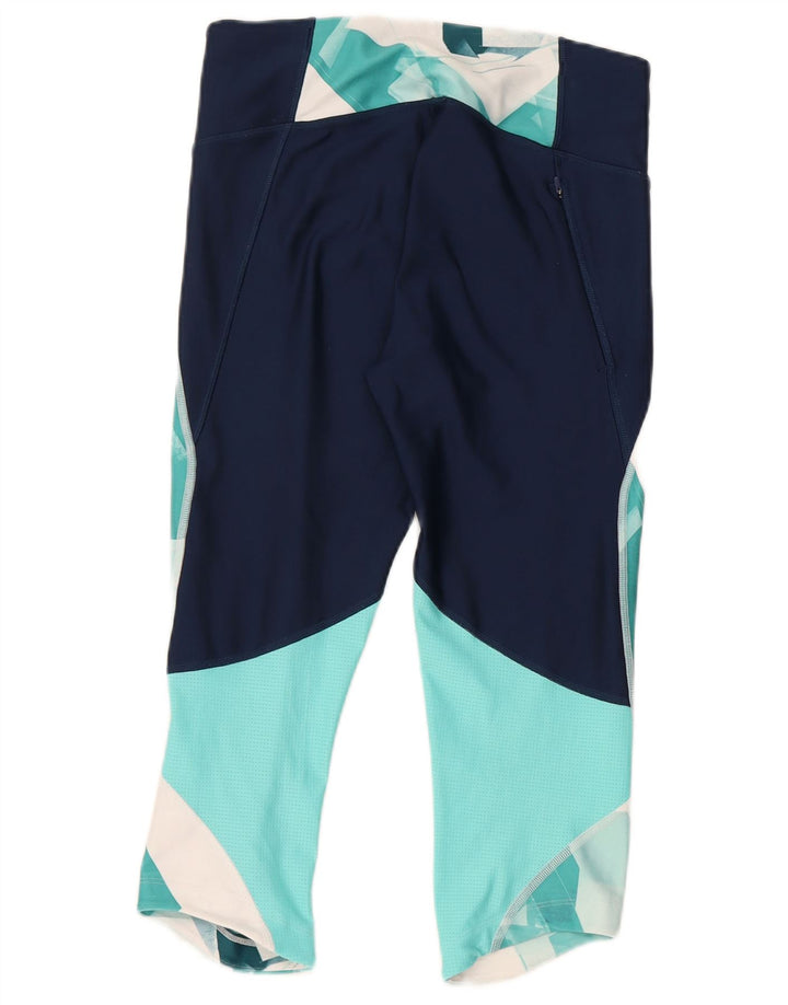Under Armour Damen Kompressionsleggings UK 12 Medium Türkis Geometrisch