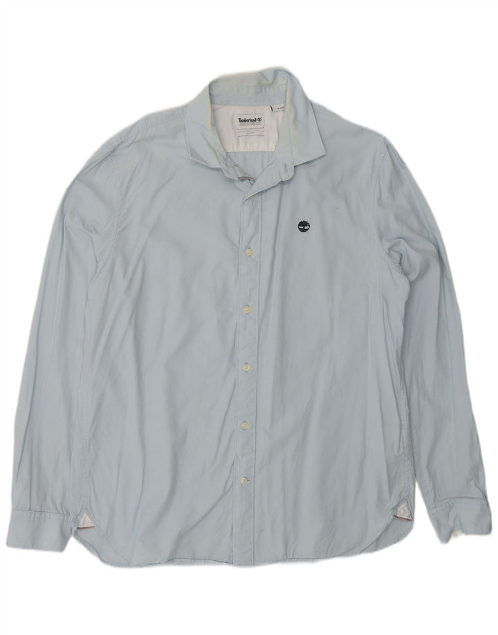Timberland Herren Slim Fit Hemd XL Blau Baumwolle