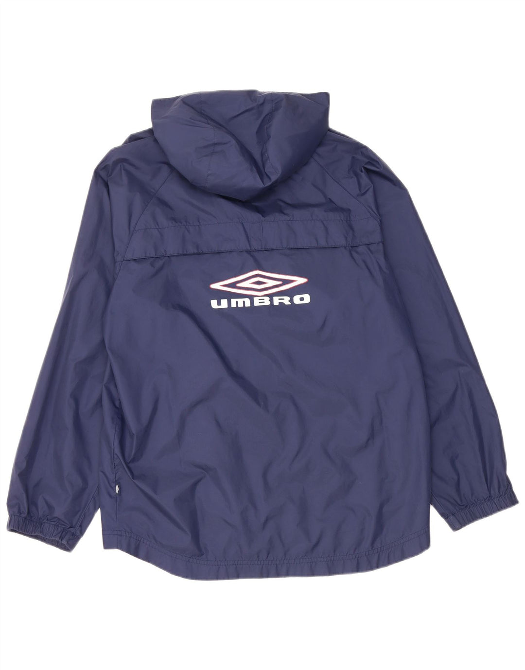 UMBRO Herren-Regenjacke mit grafischer Kapuze, UK 36, Größe S, marineblaues Nylon