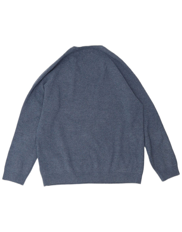 Marks & Spencer Herren-Pullover mit Rundhalsausschnitt, XL, Blau, Polyester