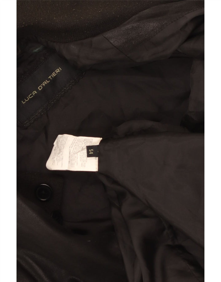 Luca D'altieri Herren Bomber-Lederjacke UK 38 Mittelbraunes Leder