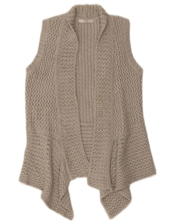 Marks & Spencer Damen-Strickjacke, ärmellos, offen, Gr. 10, Größe S, Grau