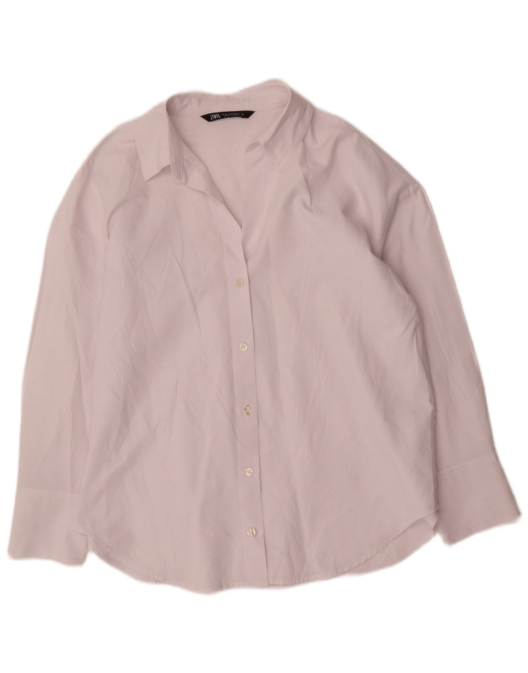 Zara Damen-Oversize-Hemd, UK 6 XS, weiße Baumwolle