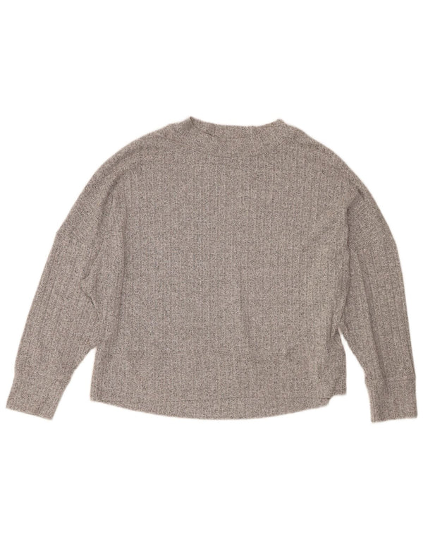Marks & Spencer Damen-Pullover mit Rundhalsausschnitt, Gr. 10, Größe S, Grau meliert