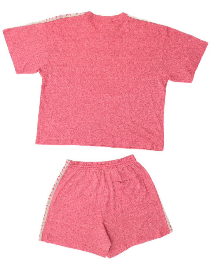 DIADORA Damen-Oversize-Grafik-2-teiliges Set, UK 10, Größe S, Rot, Baumwolle