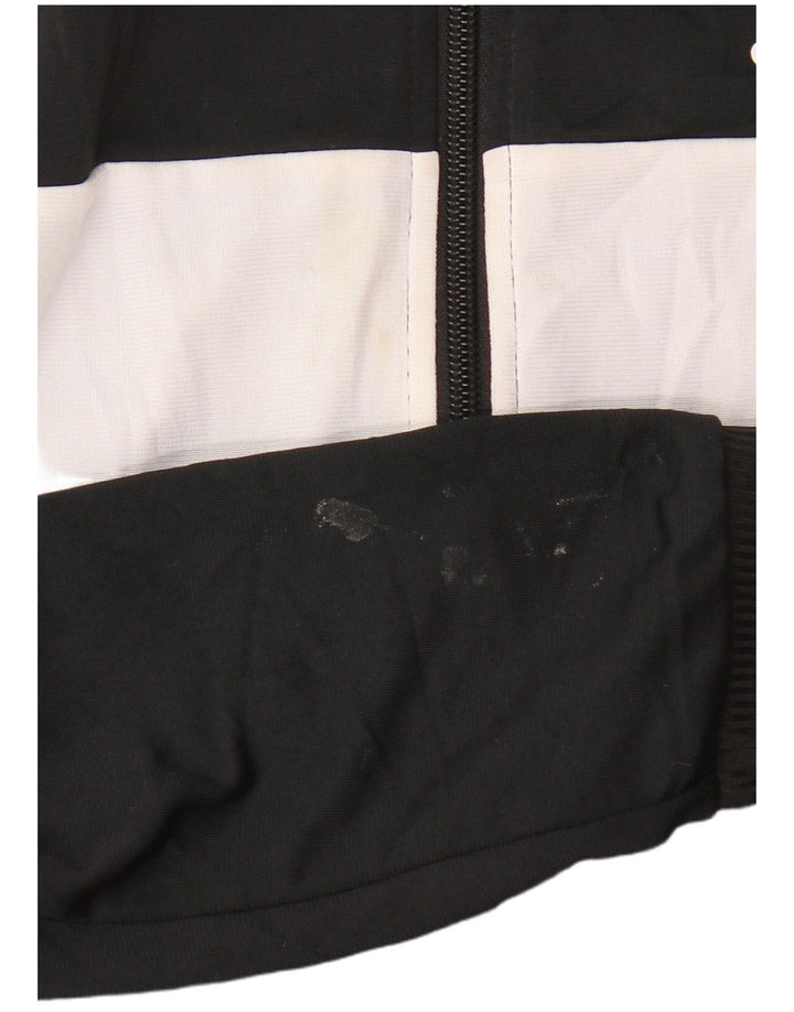 Adidas Jungen-Trainingsanzug-Top-Jacke, 9–10 Jahre, schwarzes Colourblock-Polyester