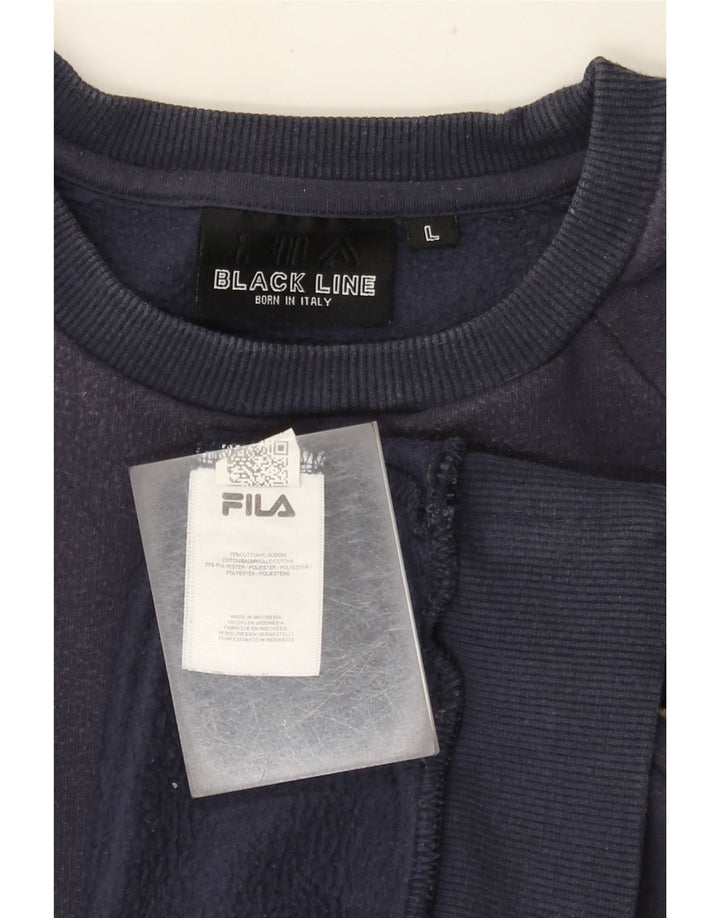 Fila Herren-Sweatshirt-Pullover, groß, marineblau, Baumwolle