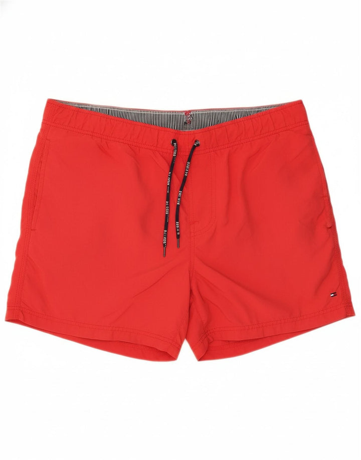 TOMMY HILFIGER Mens Swimming Shorts Medium  Red Nylon