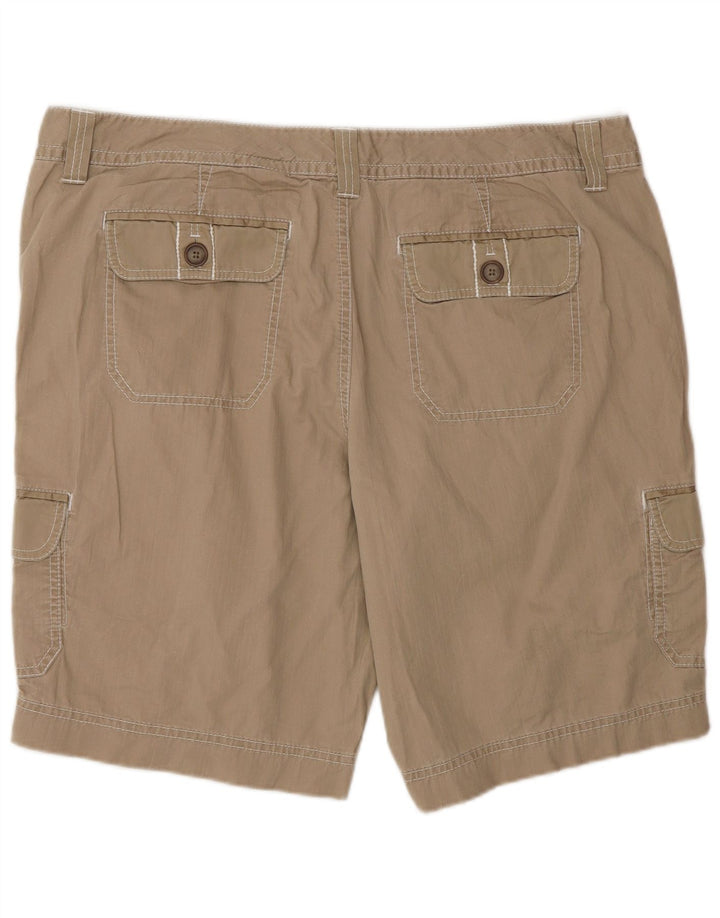Eddie Bauer Damen Petite Cargo Shorts US 18 2XL W38 Beige Baumwolle
