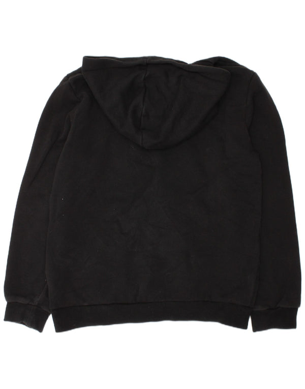 Puma Jungen-Pullover mit grafischem Kapuzenpullover, 13–14 Jahre, schwarze Baumwolle