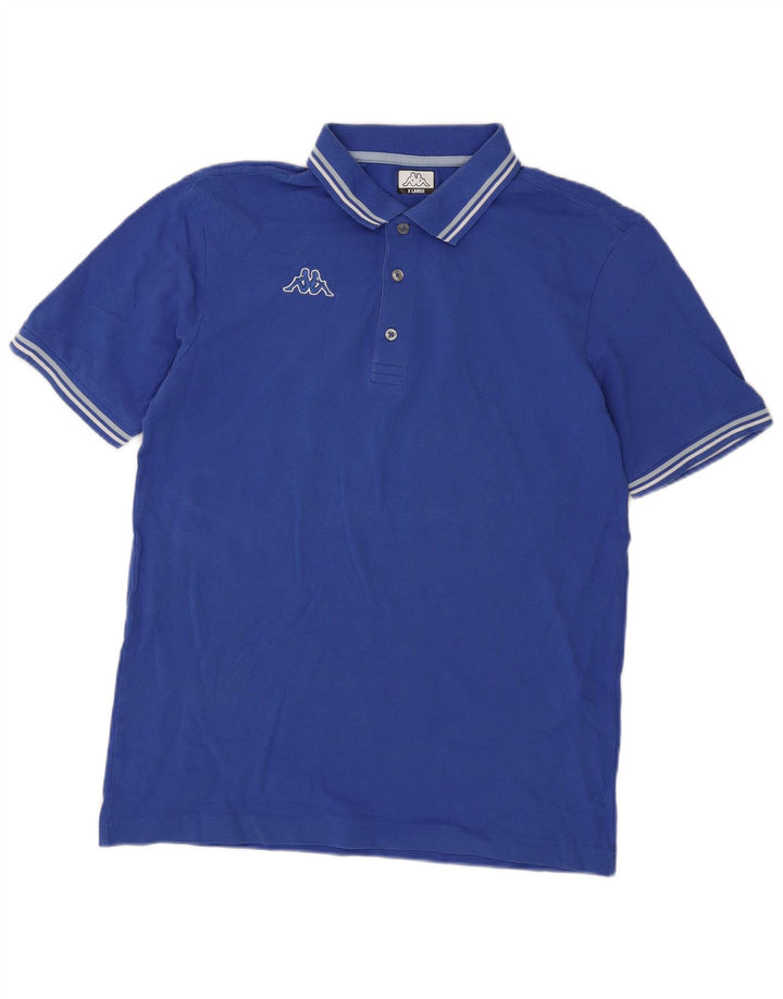 Kappa Herren Poloshirt XL Blau Baumwolle