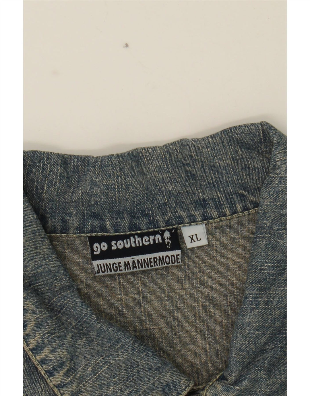 VINTAGE Mens Denim Jacket UK 42 XL Blue Cotton Vintage Vintage and Second-Hand Vintage from Messina Hembry 