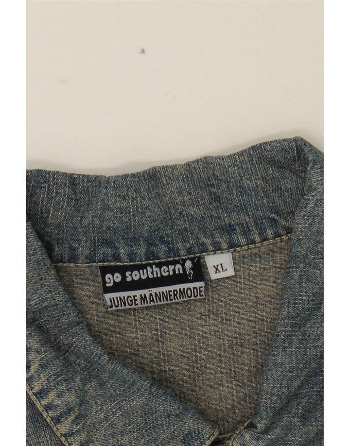 VINTAGE Mens Denim Jacket UK 42 XL Blue Cotton Vintage Vintage and Second-Hand Vintage from Messina Hembry 