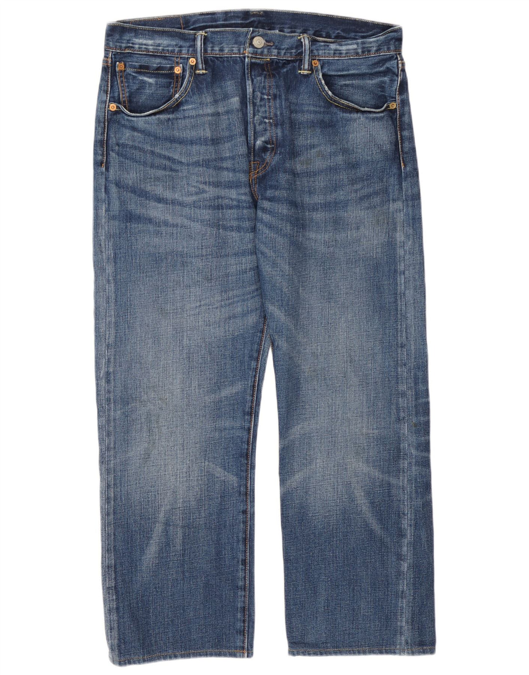 Levi's Herren 501 verkürzte Jeans W34 L25 Blau