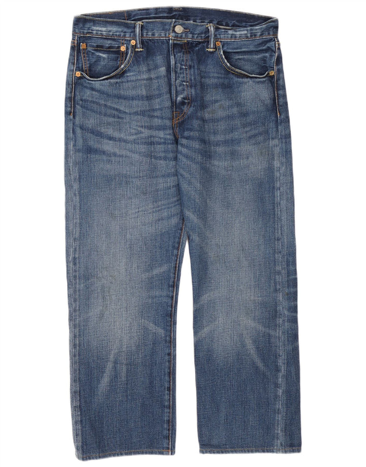 Levi's Herren 501 verkürzte Jeans W34 L25 Blau
