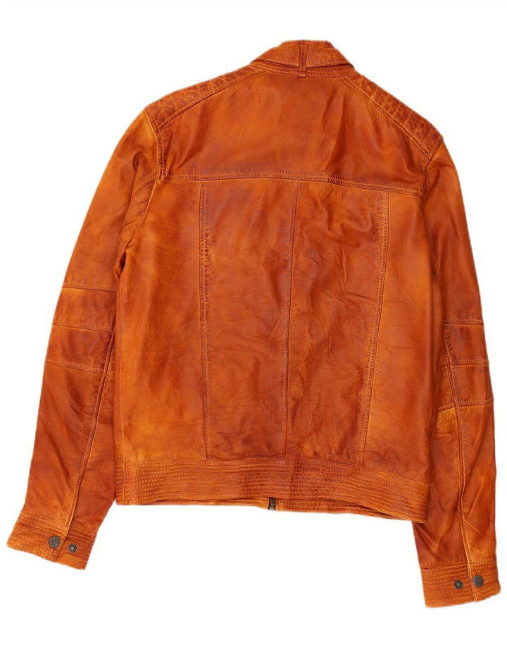 AUTARK Herren Lederjacke UK 36 Kleines braunes Leder