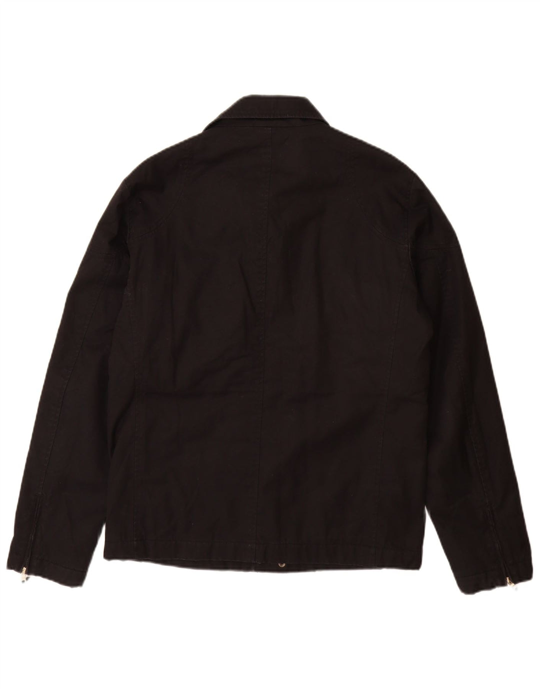 ZARA Herren Utility-Jacke UK 38 Mittelschwarze Baumwolle