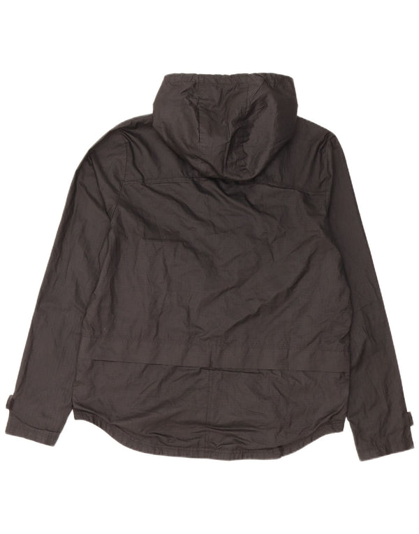 Nike Damen Kapuzen-Regenjacke UK 14 Mittelschwarzes Polyester