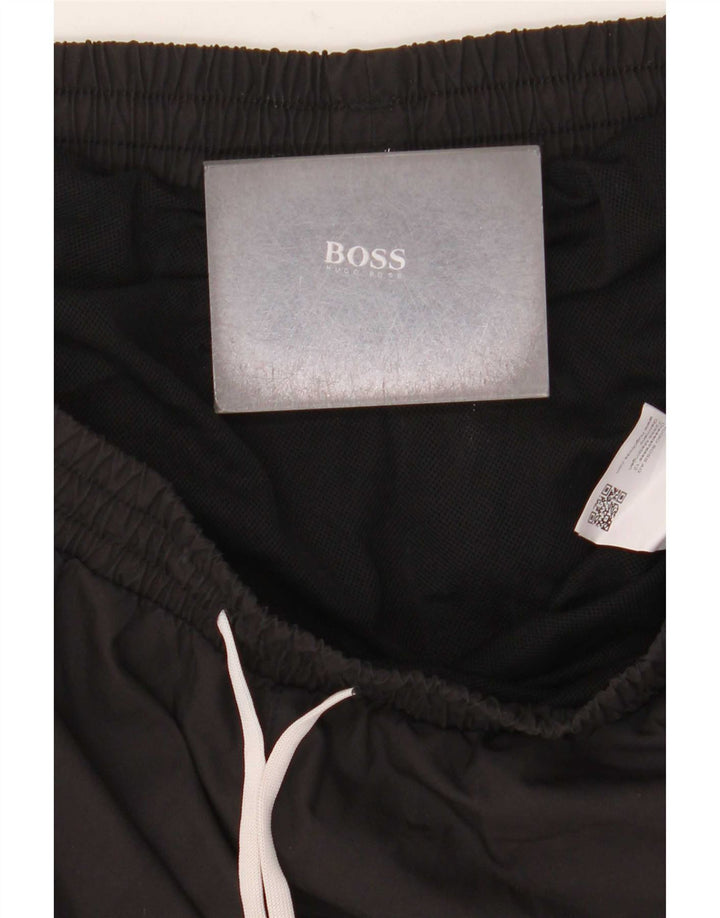Hugo Boss Herren-Badeshorts mit Grafik, groß, aus schwarzem Polyester