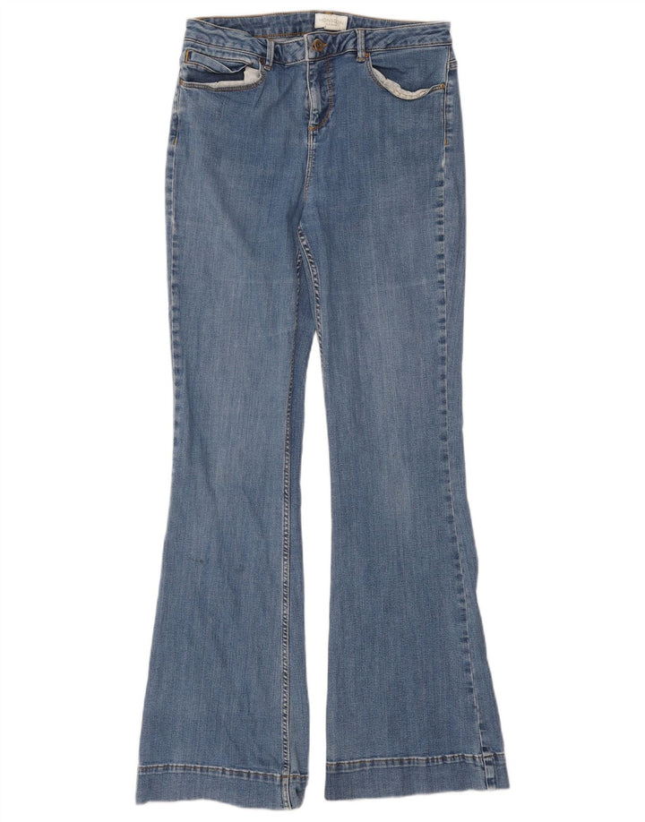 Monsoon Damen Schlagjeans UK 12 Medium W30 L31 Blaue Baumwolle