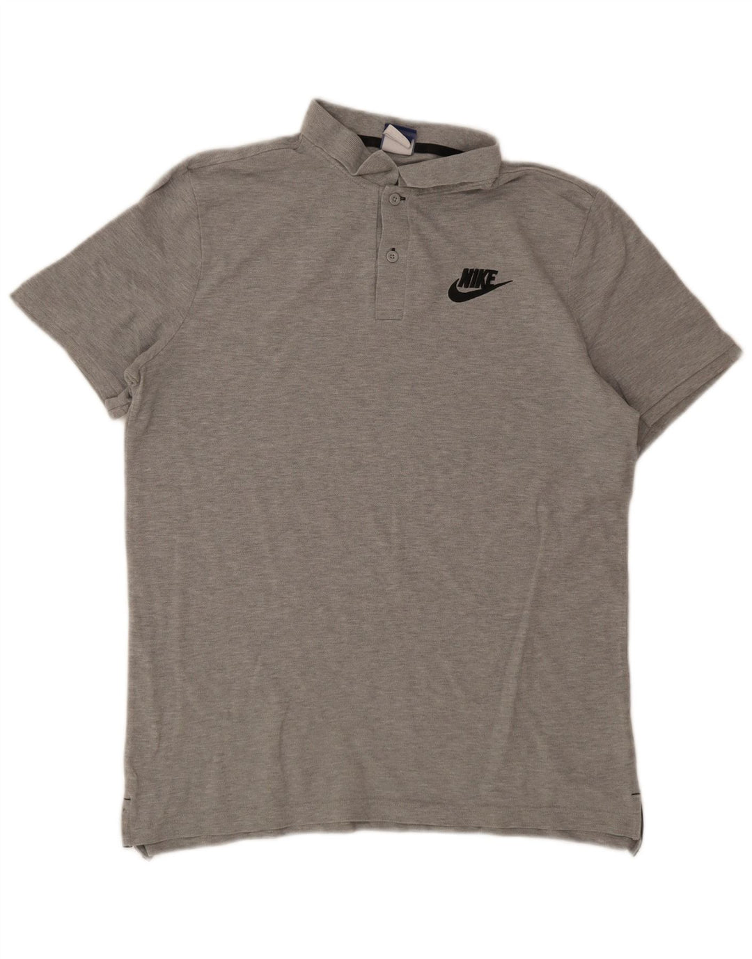 Nike Herren-Poloshirt, groß, grau gefleckte Baumwolle