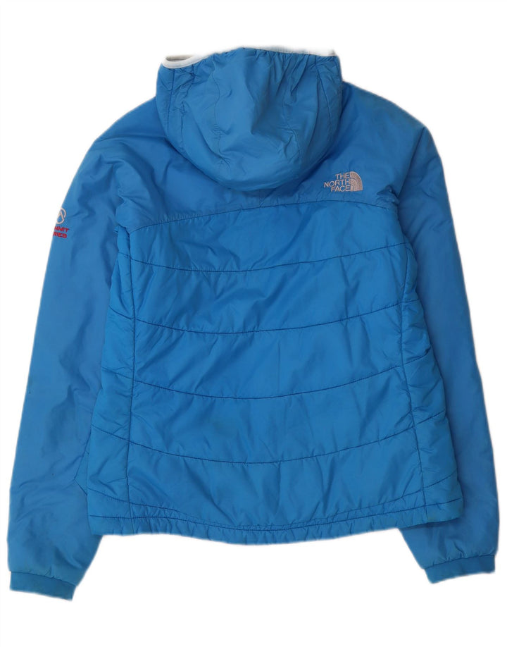 The North Face Wattierte Damenjacke mit Kapuze, UK 12, mittelblaues Nylon