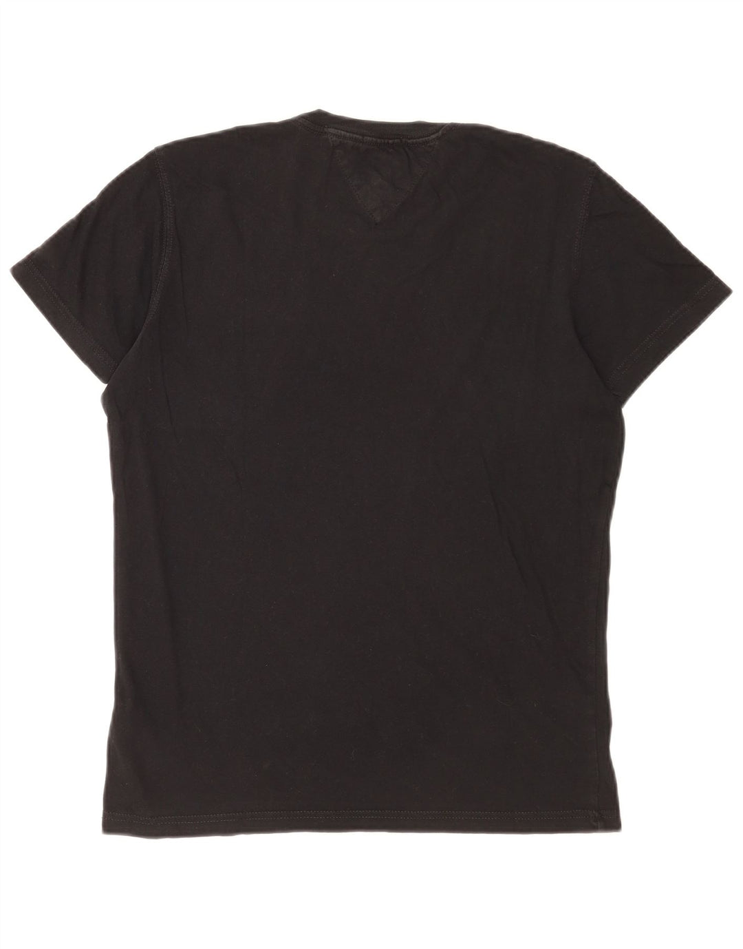 Tommy Hilfiger Herren-T-Shirt mit Grafik, Größe S, schwarze Baumwolle