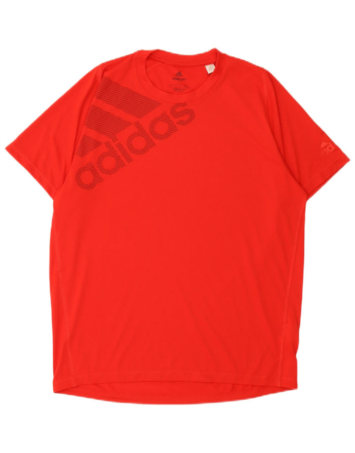 Adidas Herren Aeroready Grafik-T-Shirt, großes rotes Polyester