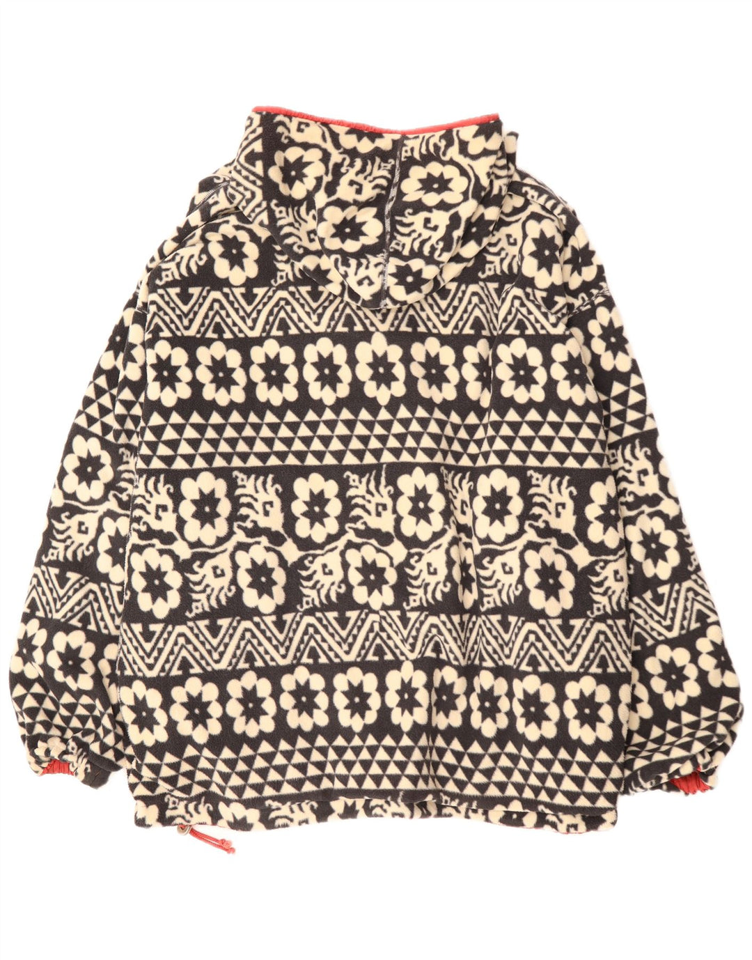 Schöffel Herren Kapuzenpullover Wendejacke UK 46 3XL Red Floral Retro