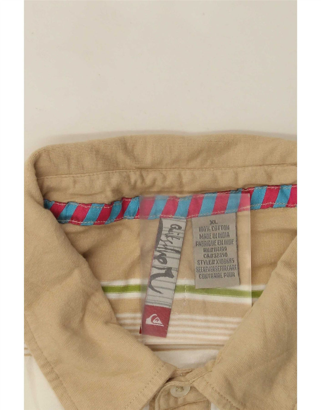 Quiksilver Herren-Poloshirt XL, mehrfarbig, gestreift, Baumwolle