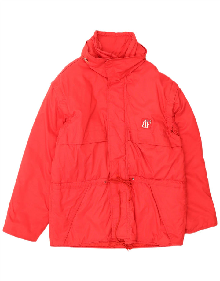 Belfe & Belfe Herren Loose Fit Wattierte Jacke UK 36 Small Rot