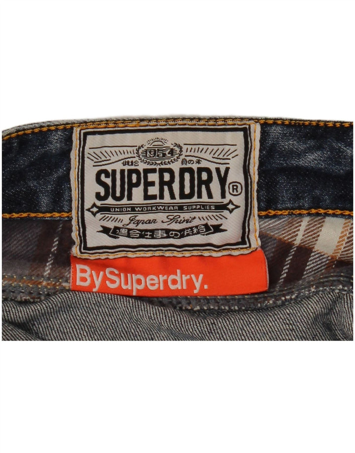 SUPERDRY Distressed Denim-Shorts für Damen, W30, mittelblaue Baumwolle
