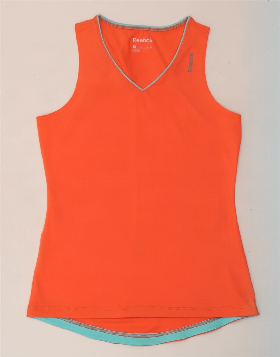 Reebok Damen Weste Top UK 12/14 Medium Orange Polyester